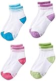 Hanes Ultimate Girls' 4-Pack Low-Cut Ankle Socks