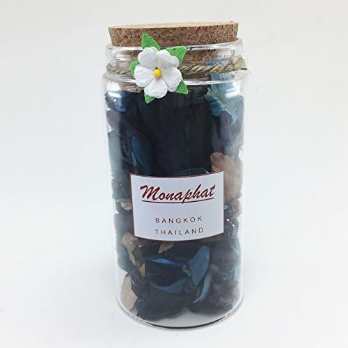 MONAPHAT The Beautiful Glass Bottle Design Decorative with Blue Ocean Fragrance Potpourri #PR-0801