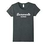 Womens Sacramento T Shirt - California Souvenir Landmark Gift Shirt Large Dark Heather