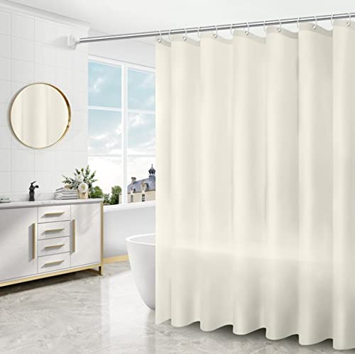 mumbi Shower Curtain 180 x 200 cm Bath Curtain Replacement Curtain Beige 180 x 200 cm