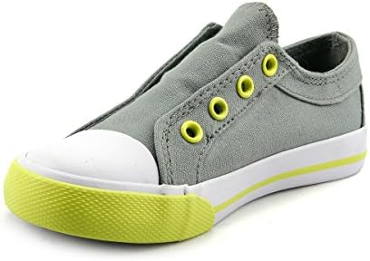 Unisex Boy's Girl's Slip on Cotton Canvas Sneaker Shoes Gray Youth Size 1