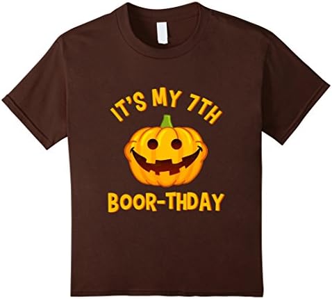 Kids It's My 6th Boor-thday Shirts, Funny Birthday Halloween Tees 4 Brown