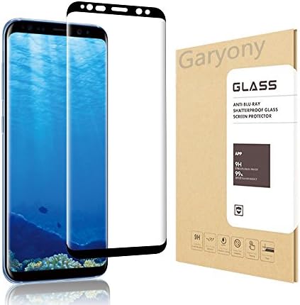 Garyony Galaxy S8 Plus Screen Protector, Full Coverage 3D Curved Tempered Glass Premium High Clear Film 9H Hardness Anti-Scratch Free-Bubble with for S8 Plus 6.2¡± (Black)