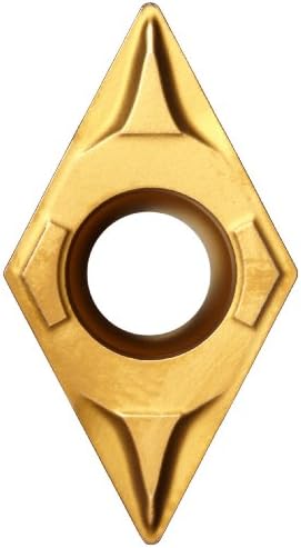 Sandvik Coromant CoroTurn 107 Carbide Turning Insert, DCMT, 55 Degree Diamond, MM Chipbreaker, GC2025 Grade, Multi-Layer Coating, DCMT 3(2.5)1-MM, 3/8" iC, 0.0157" Corner Radius (Pack of 10)