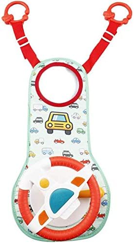 Gelrizty Car Seat Steering Wheel Toys Early Educational Mimic Rear Facing Car Seat Toys Driving Game Portable Interactive Toys For Baby Toddler Travel Pushchair Pram Toys Baby Products