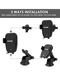 KATUMO - Cargador de coche inalámbrico para Samsung S6 S6 Edge+ S7 S7 Edge S8 S8+ S9 S9+ Note 5 Note 8, iPhone XS Max XR X 8 8 Plus
