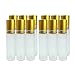 Mydio 24 pack 5ml Glass Essential Oil Roller Bottles with Roller Balls
