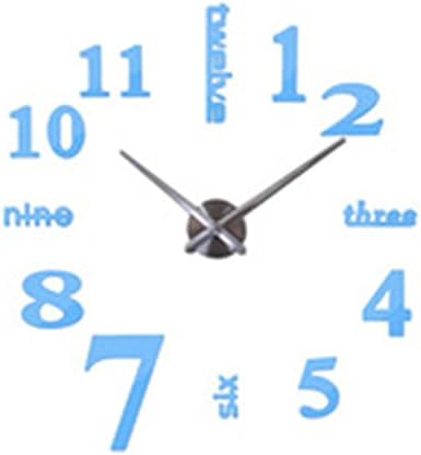 liveleafa New Arrival Quartz Diy Modern Clocks Needle Acrylic Watches Big Wall Clock Mirror Sticker Living Room Decor Sky Blue 47inch