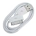 JustJamz USB 30 Pin Sync and Charging Cable for iPhone 4/4S, iPhone 3G/3GS, iPad 1/2/3, iPod - 3.2 Feet 1 Meter (5 Pack)