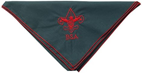 Neckerchief with Universal Emblem Green/Red Embroidery