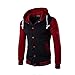 Mens Shirt,Haoricu Autumn Winter Men Teens Slim Fit Hoodie Sweatshirt Winter Long Sleeve Coat Jacket (Red, Medium)