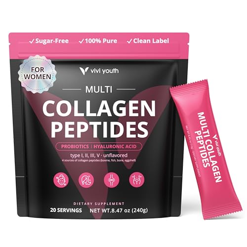 VIVI Youth Collagen Powder for Women, Collagen Peptides Powder with Probiotics,…
