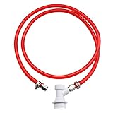 Ball Lock Gas Line Assembly 4ft Red Long Tubing