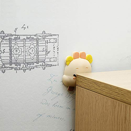 Luckycivia 8 Pack Rubber Door Stoppers, Cartoon Crash Pad Behind The Door, Self-Adhesive Cartoon Wall Protector, Door Knob Wall Shield, Rubber Buffer Crash Pads for Furniture Crafts Glass Table