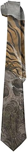 Painted Necktie Tiger Artists Painting Silk Tie With Polyester Silk 100% &amp; Various Design For Business Meetings Weddings And Other Formal Occasions