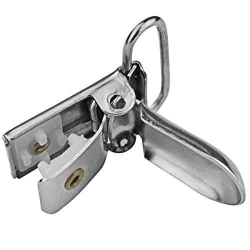 50pcs 1" Pacifier Suspender Clips, Marrywindix Pacifier Clips for Making Pacifier Holders Bib Clips Toy Holder Silver