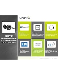 Kinivo BTH240 auricular estéreo Bluetooth Soporta Transmisión Inalámbrica de Música y llamadas con manos libres