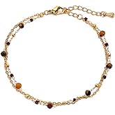 TaYolnFaSo Turquoise Beads Bracelet for Women Dainty Stackable Green Bracelet Turquoise Jewelry Mother's Day Gift for Mother