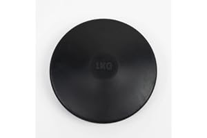 Cannon Sports Black Rubber Discus - Rubber Practice Discus for All Skill Levels - Center-Weighted for Developing Technique & 