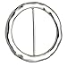 PammyJ Hammered Round Scarf Ring Scarf Buckle (Silvertone)