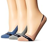 Sperry Women's 3 Pack Signature No Show Liner Socks, Blue, S/M