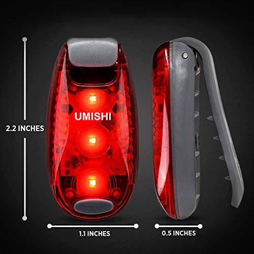UMISHI 3 Modes LED Safety Lights 4 Packs Clip on Strobe Running Cycling Dog Collar Bike Tail Warning Light High Visibility Accessories for Reflective Gear - Thumbnail 3
