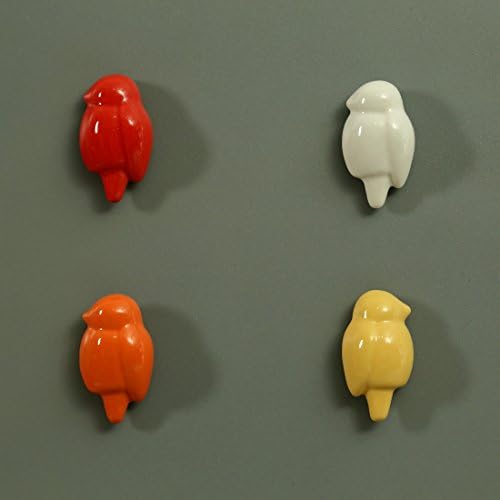 Pinch 3 cm Ceramic Tweety Bird Knob (Orange, Set of 4)