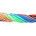 Coobey 140 Pieces Scoubidou Strings Plastic Lacing Cord with Snap Clip Hooks and Keychain Ring Clips for Jewelry Making DIY Craft Gimp String, 394-Feet，12 Colors
