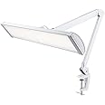 Neatfi Ultra 3,500 Lumen LED Desk Lamp, 45W, 26-Inch Wide Metal Shade, 270 SMD LEDs (Non-CCT with Clamp, White)