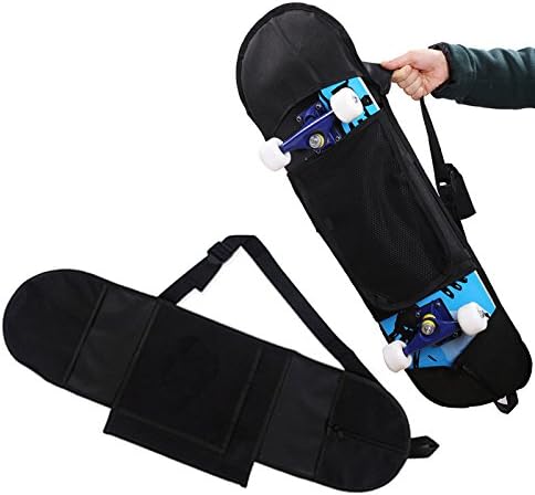 Anyutai Portable Skateboard Bag Longboard Carry Bag for Outdoor Sport Travel(Black)