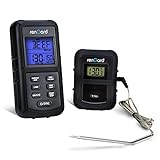 RenGard Digital Probe Wireless Barbecue Cooking Thermometer RG-07 - Personalized settings; Countdown & count up timer; Alarm; 0C/ 0F Selector - #1 Choice to monitor your BBQ, Smoker or Oven temp