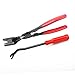 Ninth-City 2Pcs Steel Car Door Panel Trim Clip Instrument Door Trim Panel Clip Upholstery Removal Pliers & Tool Set