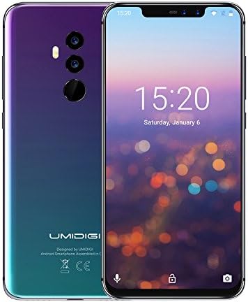 UMIDIGI Z2 6GB RAM 64GB ROM Helio P23 MTK6763 2.0GHz Octa Core 6.2" FHD+ Full Screen Quad Camera Android 4G LTE Smartphone(Twilight)