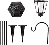 Unibos Set of 2 Solar Classic LED Shepherd Hanging Garden Lanterns Coach view 9