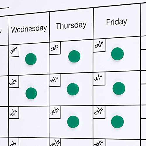 Scribble Office Magnets, 1 Inch, Green (20 Pack), Colorful Round Refrigerator Magnets, Perfect for Whiteboards, Lockers & Fridge