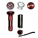 LGtrade Herb Crusher Grinder Electronic for Weed Metal Herb Grinder Tabacco Crusher Grinder, Red, Zinc Alloy