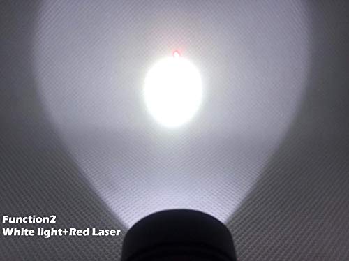 GOTICAL Combo Rail Mounted Red Laser Sight for Pistols | 200 Lumens | Rifles | Rechargeable Dot Gun Light | LED Flashlight Glock 17 19 20 21 22 23 30 20mm Rail
