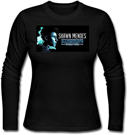Women's Shawn Mendes Illuminate World Tour Poster Cotton Long Sleeve Tshirt