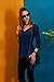Angashion Women's Flare Sleeve Lace Splice Loose Trim Casual Blouse T-shirt Tops (US 14/Tag 4XL, Navy Blue)