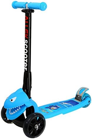 Scooters for Kids, Allek Wide Deck 3 Wheels Scooter for 3 Years and Up with T-Bar Handle 150lb Weight Limit Kick Scooter