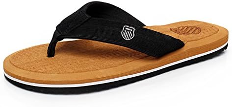 DKRUCAK Men's Flip-Flops Arch Support Soft Summer Sandals Light Weight Beach Slippers