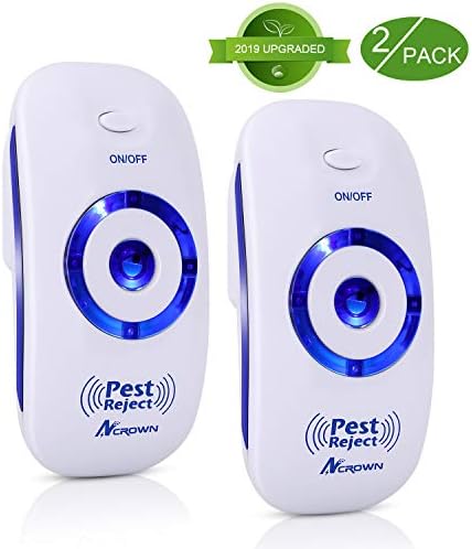 Ultrasonic Pest Repeller Plug in Pest Control-Upgrade 2019, Electronic Insect Bug Repellent Intelligent Pest Reject, Pest Defender Indoor Use for Mosquito Roach Mice Spider Non-toxic for Humans & Pets