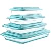 8-Piece Deep Glass Baking Dish Set with Plastic lids,Rectangular Glass Bakeware Set with BPA Free Lids, Baking Pans for…