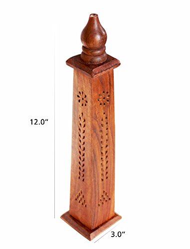 Valentine Day Gifts Wooden Incense Cone Tower Burner Stand Holder Ash Catcher Home Decor Utilities & Accessories (Design5)