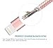 Lightning Cable, 3Pack Nylon Braided 6FT/2M Charger Cable USB Cable Sync & Transfer Data, Charging Cord - Pink