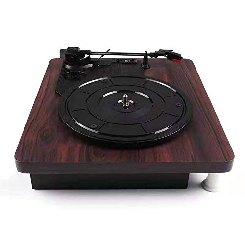MQW Personality Simple PVC Flat Wooden Gramophone Retro Vinyl Record Machine Parlor Gift Ornaments 320 275 100MM Delicate and Beautiful