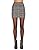 Haoduoyi Women's Soft High Waist Plaid A Line Zip up Bodycon Party Mini Skirt