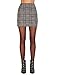 HaoDuoYi Womens High Waist Plaid Mini Bodycon Zipper Skirt