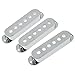 3PCS Single Coil Guitar Pickup Covers Switch Knob for Electric Spacing 48 50 52mm Chrome