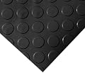Herco 3' x 4' Raised Radial Coin Dot Vinyl Flooring Mat - Black